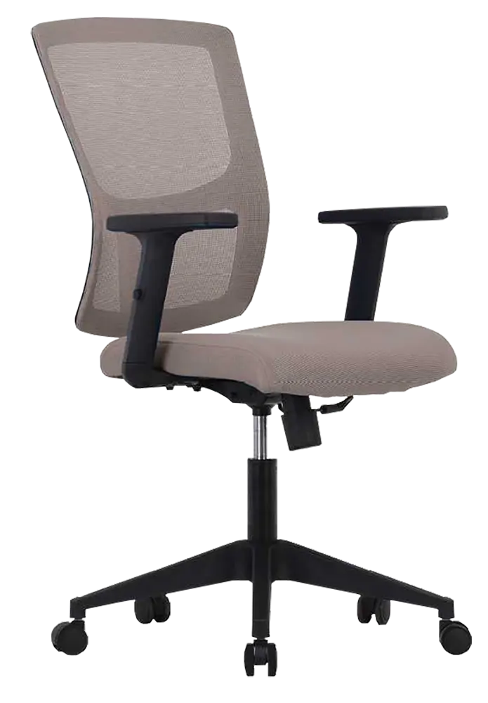 VALERIO židle kancelářská, látka šedá